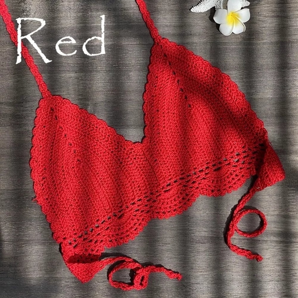 Crochet bikini set top and bottom